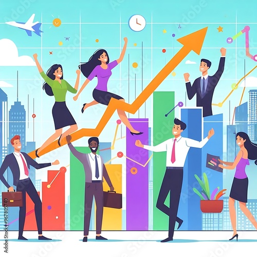 Graph that are showing business data HD Wallpapers