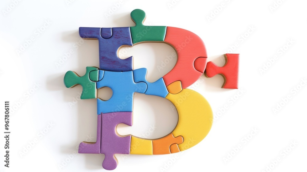 Puzzle Pieces Forming the Letter Puzzle Pieces Forming the Letter