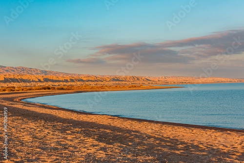 sunset on the beach photo