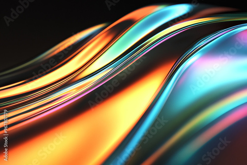 Abstract rainbow background design, 3d rendering