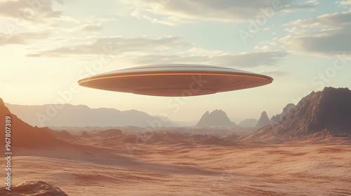 Wallpaper Mural ufo in the desert Torontodigital.ca