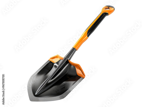 Metallic shovel. PNG