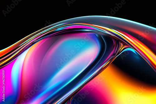 Abstract rainbow background design, 3d rendering