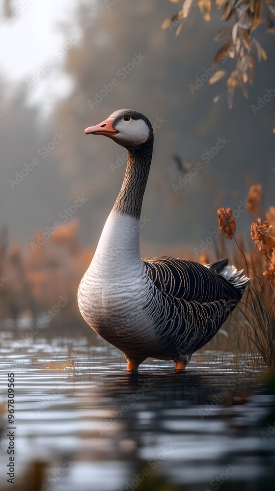 High-resolution close-up of a realistic goose, showcasing vivid colors and intricate details image High-resolution close-up of a realistic goose, showcasing vivid colors and intricate details image