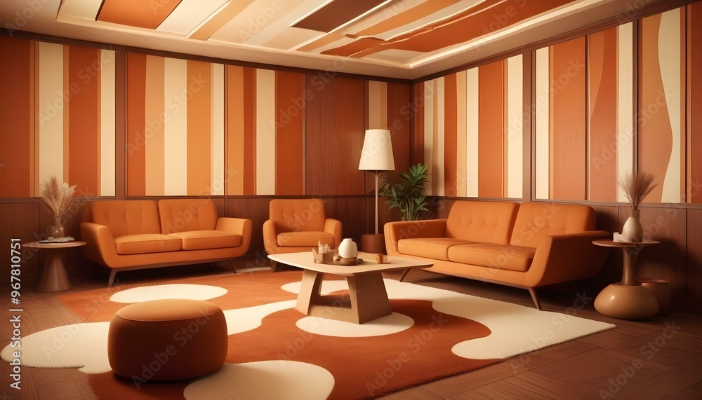 Photo interior modern design room 3d illustration; Photo interior modern design room 3d illustration;