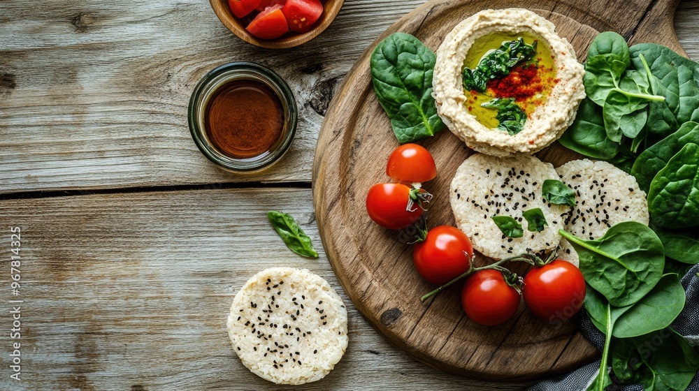 Vegan plant-based appetizer platter with fresh, organic cruciferous vegetables and gluten-free dips. Vegan plant-based appetizer platter with fresh, organic cruciferous vegetables and gluten-free dips.