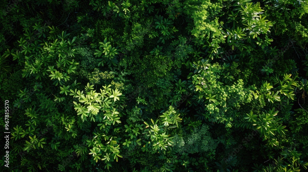 Lush green forest with dense foliage under clear sky, promoting the beauty and importance of natural preservation. Lush green forest with dense foliage under clear sky, promoting the beauty and importance of natural preservation.