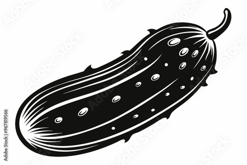 cucumber silhouette vector illustration