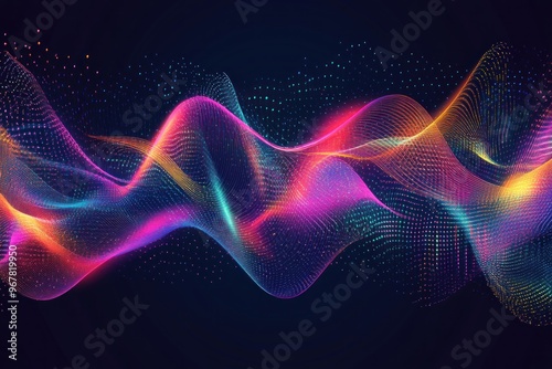 Abstract Colorful Wave Background