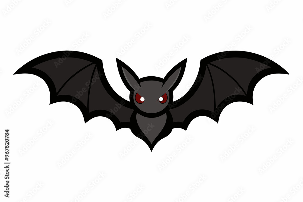 Silhouette of a flying black bat isolated on a white background. Silhouette of a flying black bat isolated on a white background.