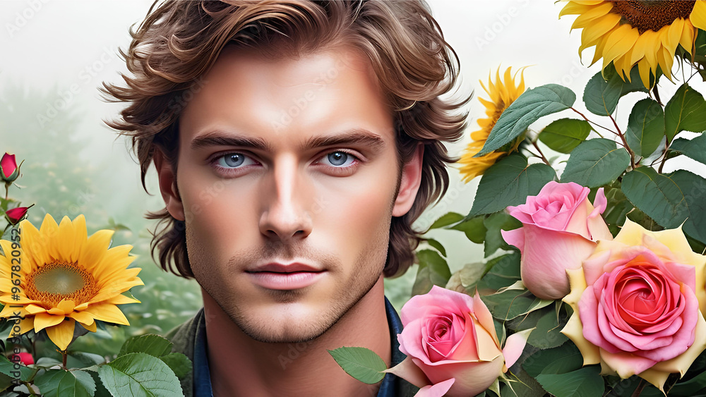 Close up pictures of handsome mans with the beauty of nature in the background. f (7)