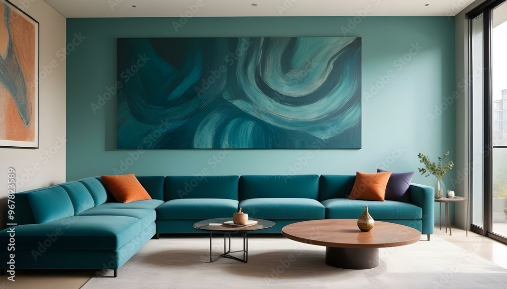 Photo interior modern design room 3d illustration; Photo interior modern design room 3d illustration;