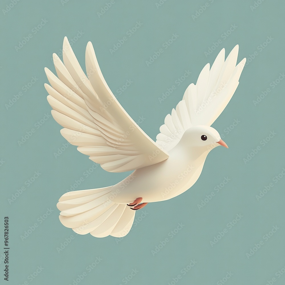 cartoon image of a dove flapping cartoon image of a dove flapping