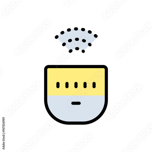 Humidifier Device color Icon. Electronic Appliance Air Purifier Concept Flat Pictogram. Ventilation Technology Illustration. Simple Vector Isolated On White Background.