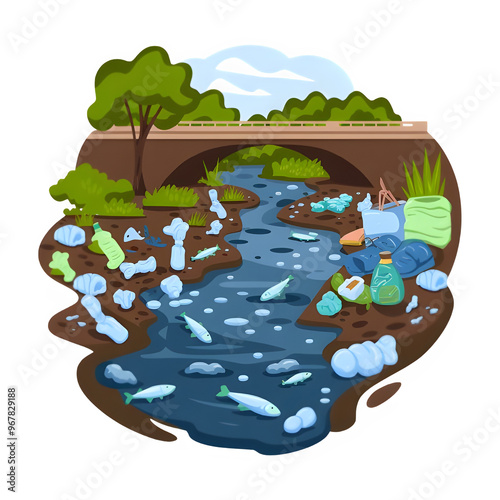illustration of environmental pollution 
 
