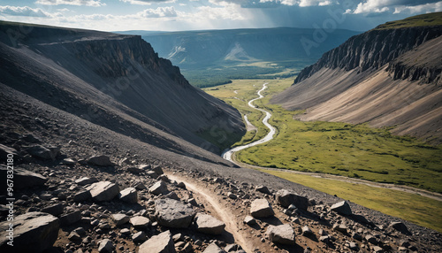Plateau Wanders in Cloudy Summer: The Adventurer's Sojourn Overwhelmed in Landslide