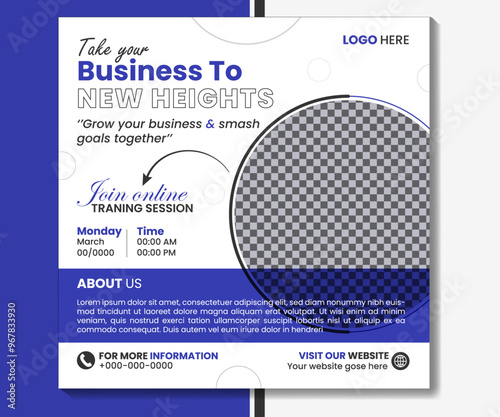 Corporate business social media banner template. Vector illustration.