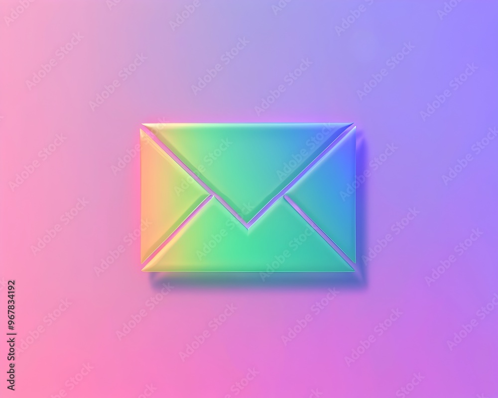 Vibrant Rainbow Gradient Email Icon Symbolizing Diversity and Inclusive Communication Vibrant Rainbow Gradient Email Icon Symbolizing Diversity and Inclusive Communication