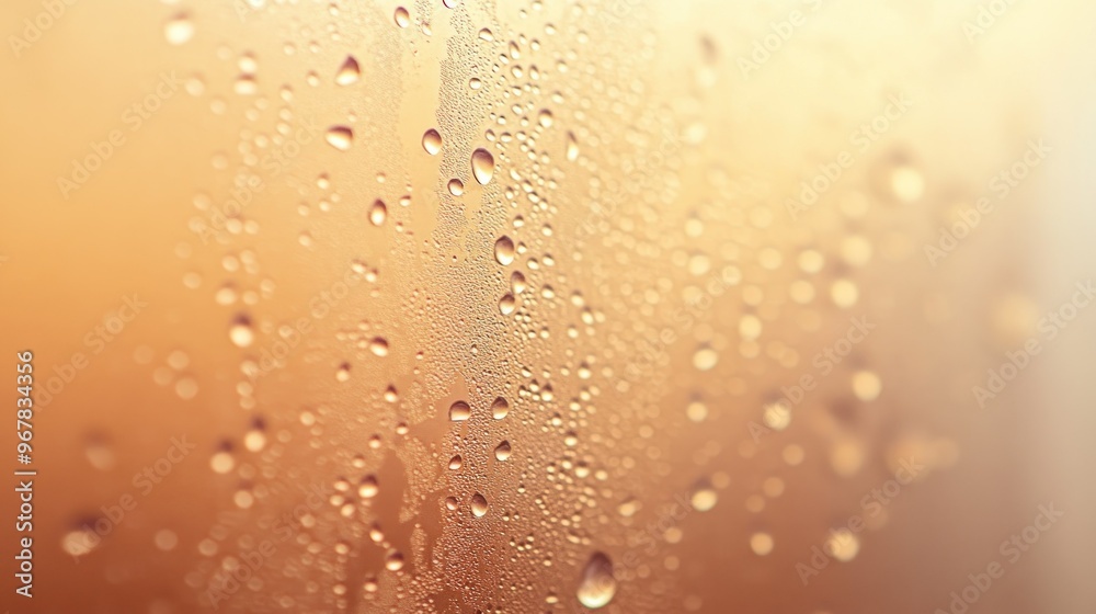 Water droplets on a foggy surface create a soft, atmospheric background. Water droplets on a foggy surface create a soft, atmospheric background.