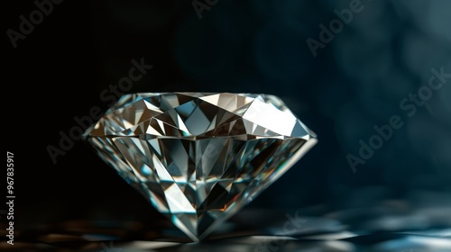 Caustic reflections of a diamond, illustrating luxury With copy space