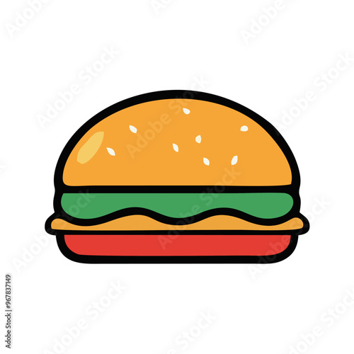 hamburger on a white Ra l