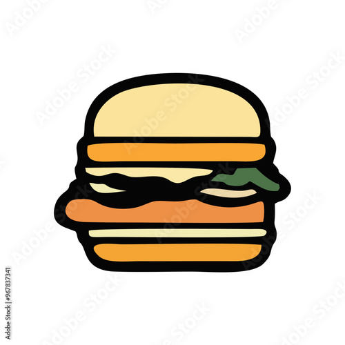 hamburger on a white Ra l