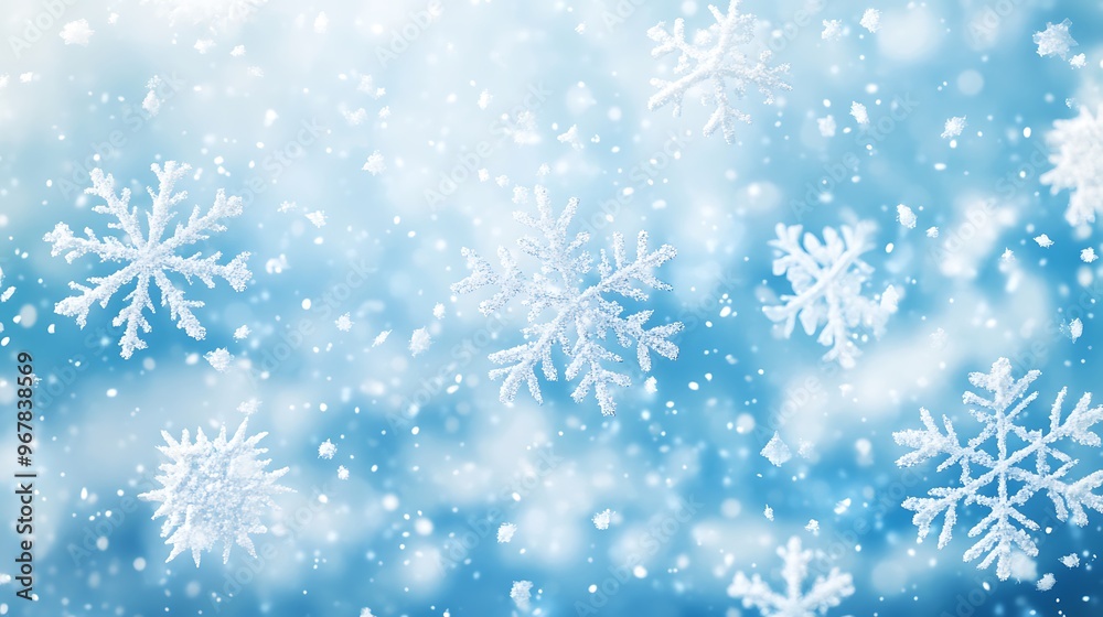 Winter Wonderland: A Beautiful Snowy Background with Falling Snowflakes Winter Wonderland: A Beautiful Snowy Background with Falling Snowflakes