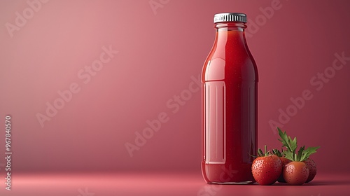 A minimalist design of a ketchup bottle on a plain background, emphasizing the brand logo.