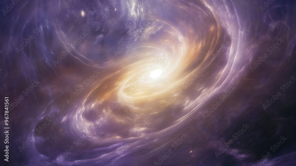 An oil painting of an ethereal white light spiraling into the center, surrounded by swirling cosmic dust and stars. The background is a deep blue with purple hues An oil painting of an ethereal white light spiraling into the center, surrounded by swirling cosmic dust and stars. The background is a deep blue with purple hues