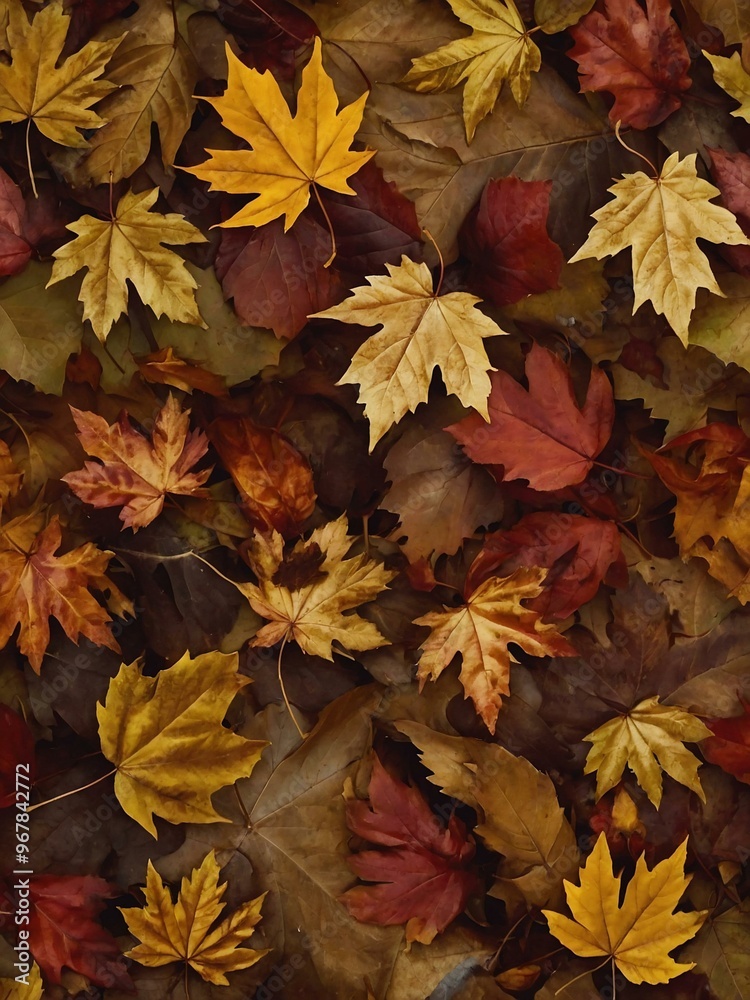 Abstract background with swirling autumn leaves in warm tones. Abstract background with swirling autumn leaves in warm tones.