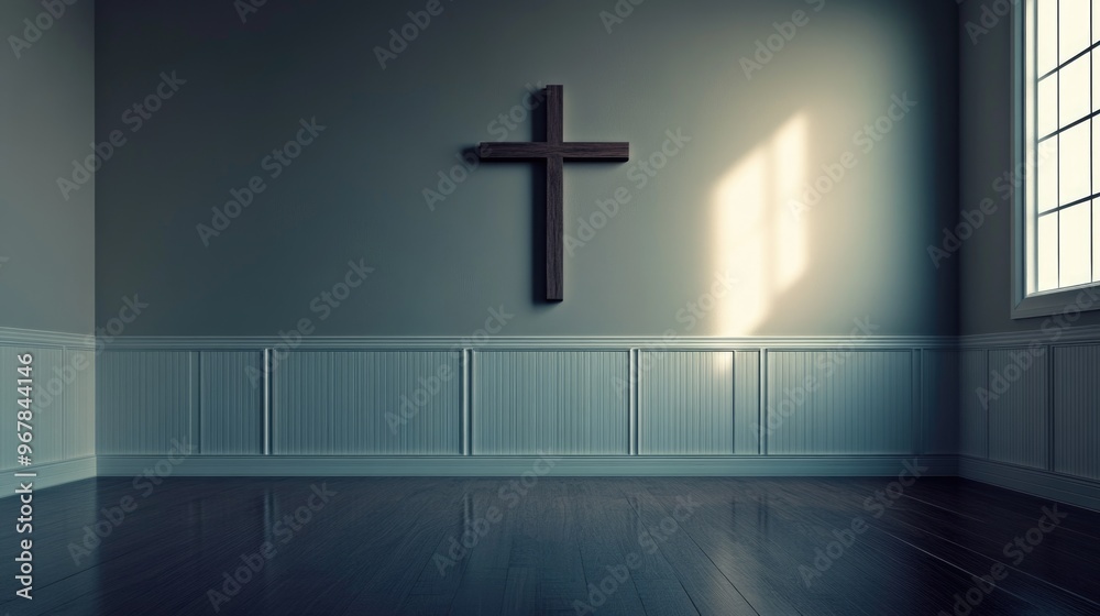 Wall decoration with Christian symbol