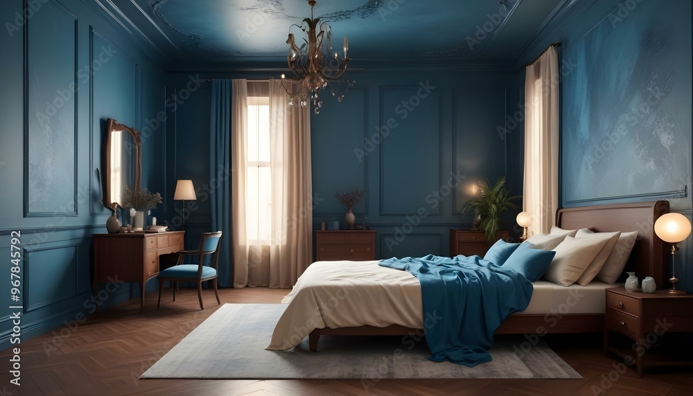 Photo interior modern design room 3d illustration; Photo interior modern design room 3d illustration;