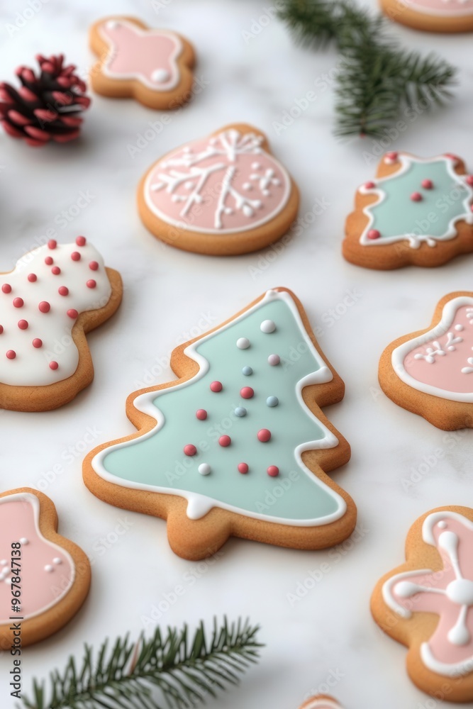 Christmas baking contest with decorated cookies and judges, holiday hobby event, Christmas baking contest with decorated cookies and judges, holiday hobby event,