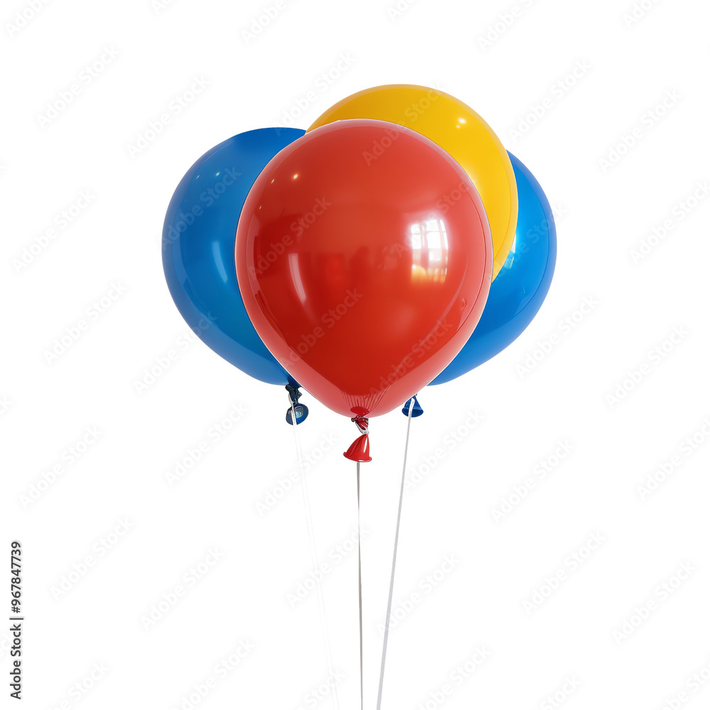 Colorful balloons in red, blue, and yellow create festive atmosphere. Perfect for celebrations and parties! Colorful balloons in red, blue, and yellow create festive atmosphere. Perfect for celebrations and parties!