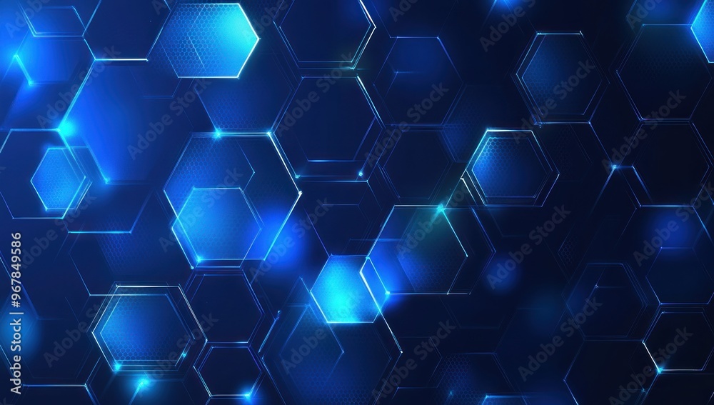 Abstract Blue Hexagon Pattern Abstract Blue Hexagon Pattern