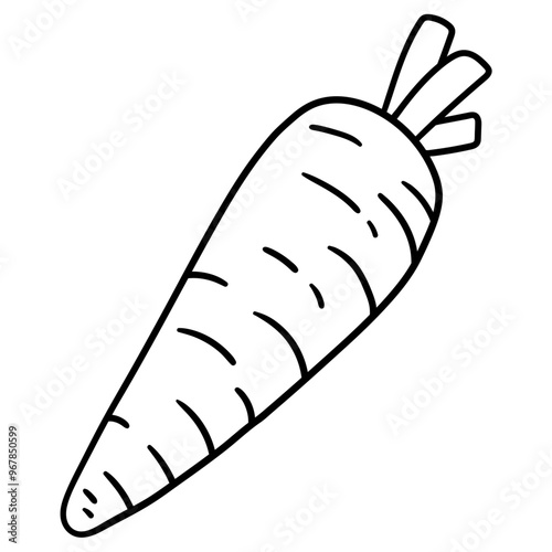 carrot illustration for card website, application, printing, document, poster design, etc.