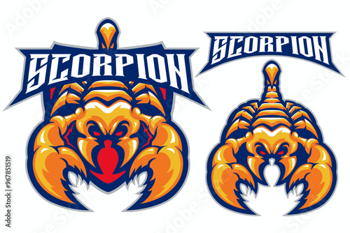 Scorpion Mascot Logo for Sport and Esport isolated