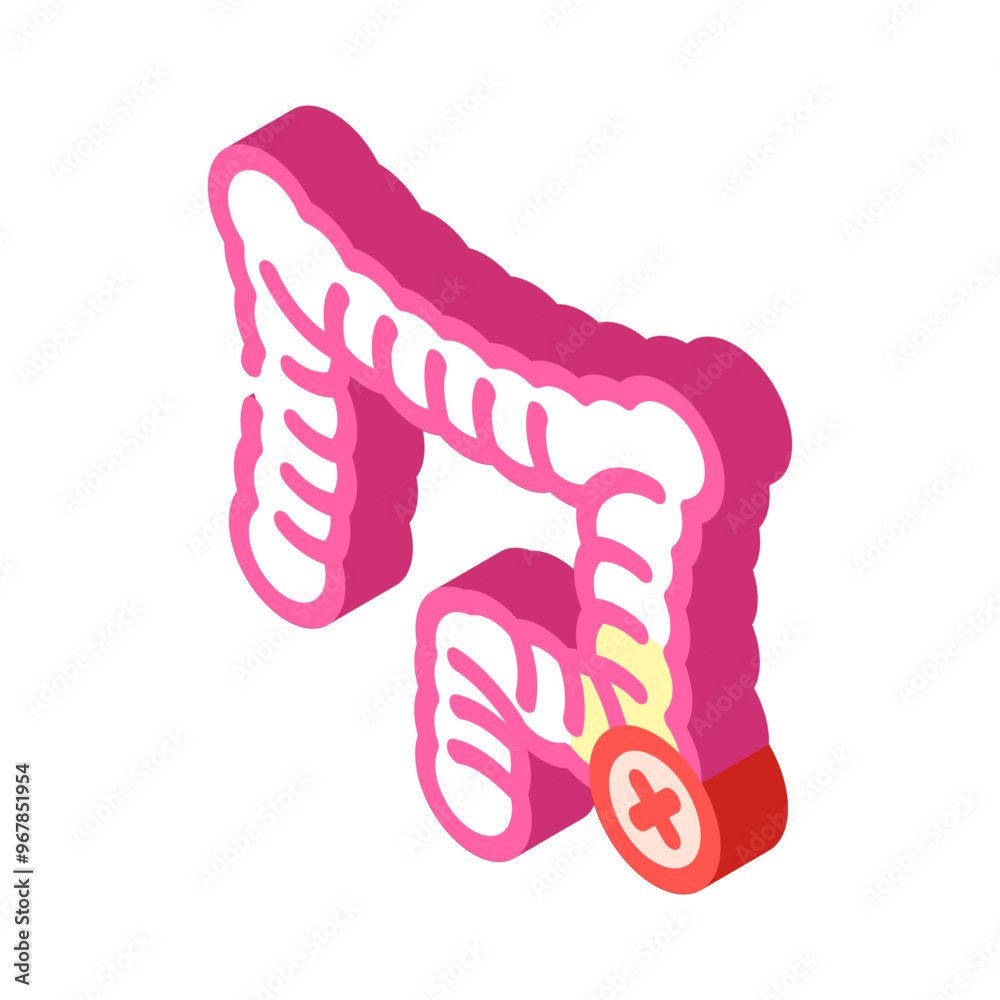 bowel resection surgery isometric icon vector. bowel resection surgery sign. isolated symbol illustration bowel resection surgery isometric icon vector. bowel resection surgery sign. isolated symbol illustration
