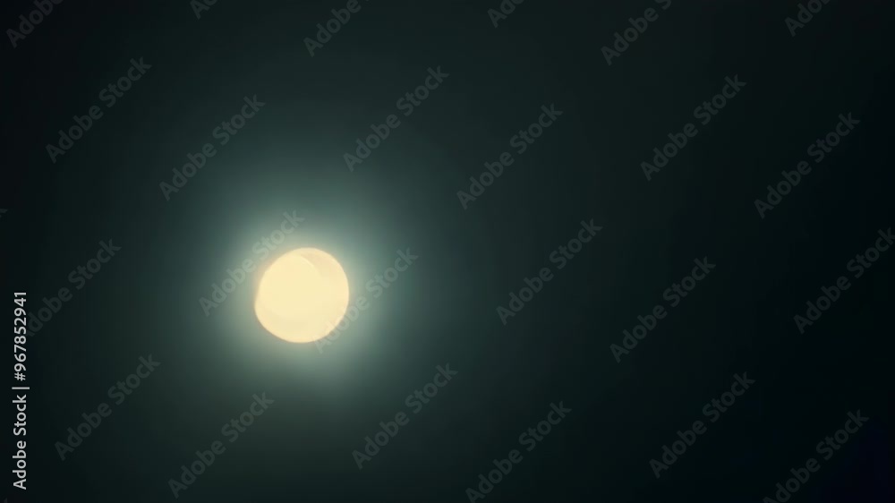 Glowing circular light source in darkness, emitting a soft glow. Glowing circular light source in darkness, emitting a soft glow.