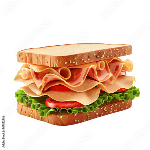 sandwich in transparent background