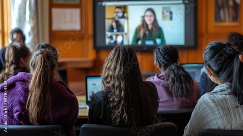 Students Attending a Virtual Lecture