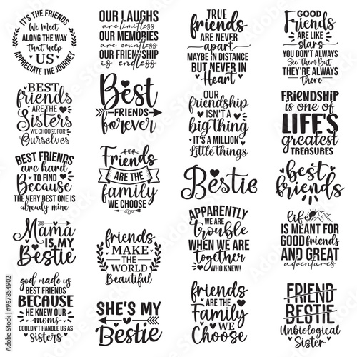 20 best friend svg design bundle