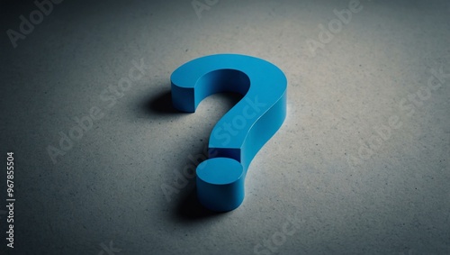 Blue question mark, ideal for design or informational purposes.