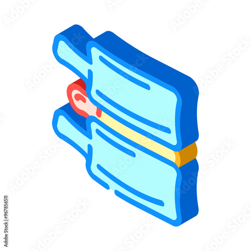 discectomy surgery isometric icon vector. discectomy surgery sign. isolated symbol illustration