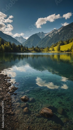 Buxheim lake and surroundings in Illertal, Bavaria photo