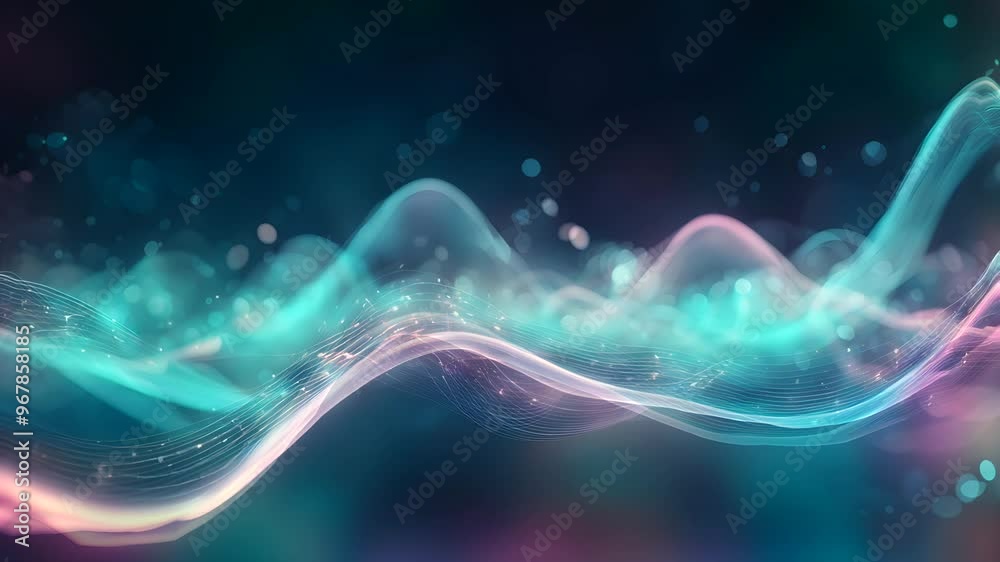 Abstract waves of light and color create a dynamic, ethereal visual effect. Abstract waves of light and color create a dynamic, ethereal visual effect.