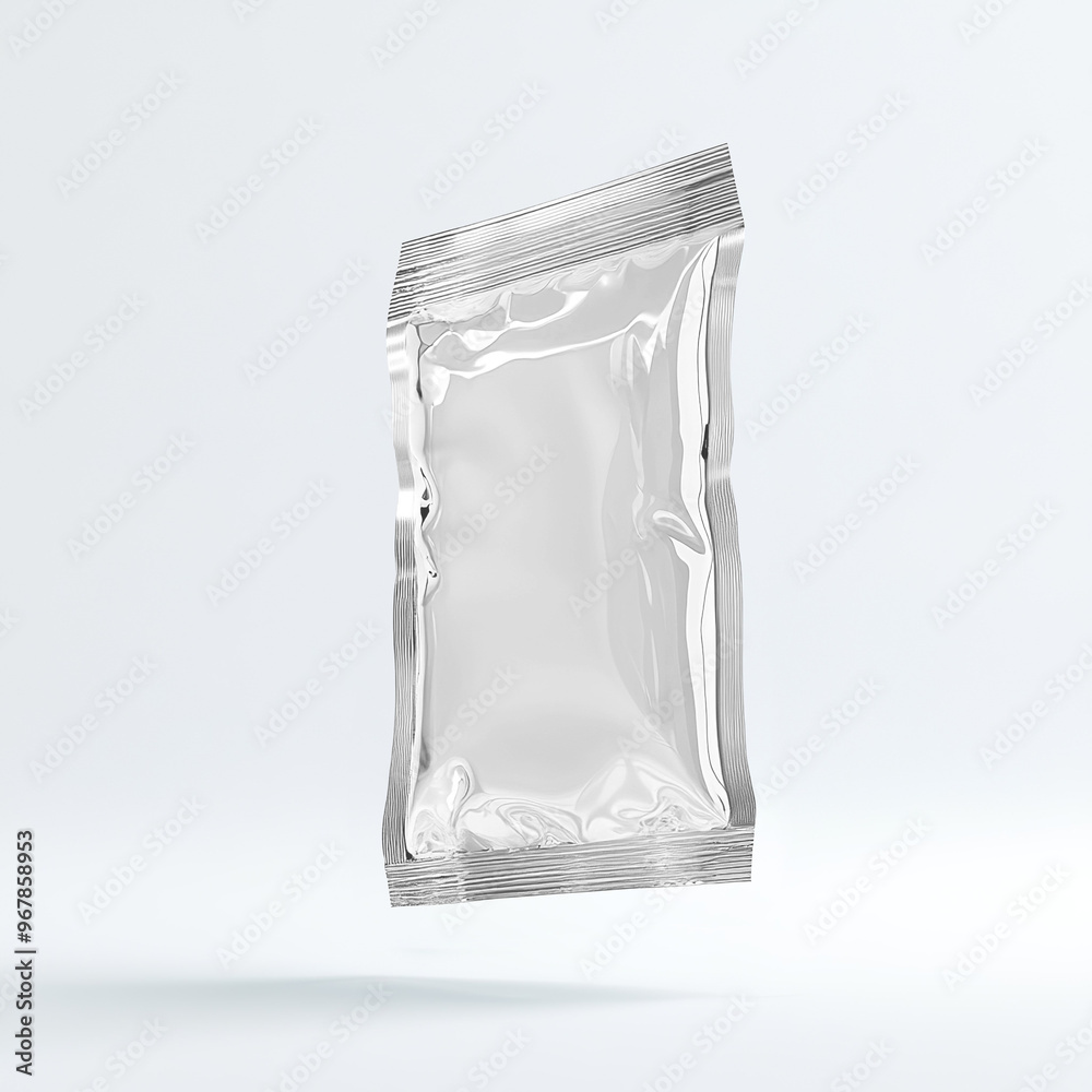 Transparent clear empty zipper sachet mockup Transparent clear empty zipper sachet mockup