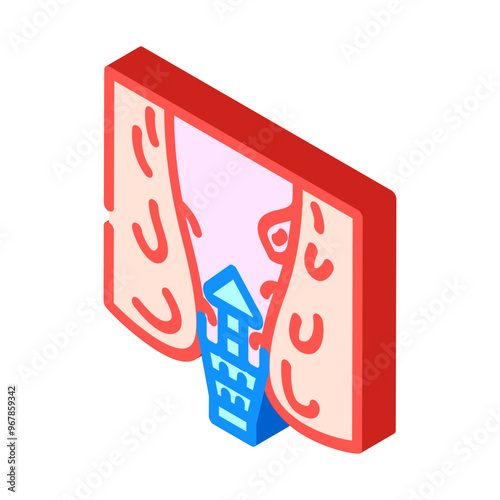 hemorrhoidectomy surgery isometric icon vector. hemorrhoidectomy surgery sign. isolated symbol illustration