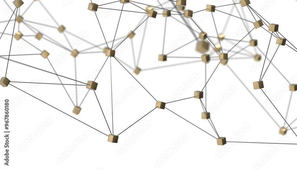 Abstract 3d render, network concept, background Abstract 3d render, network concept, background