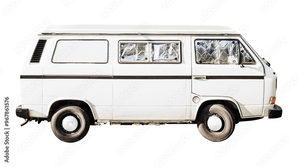 Old van png sticker, transparent background Old van png sticker, transparent background